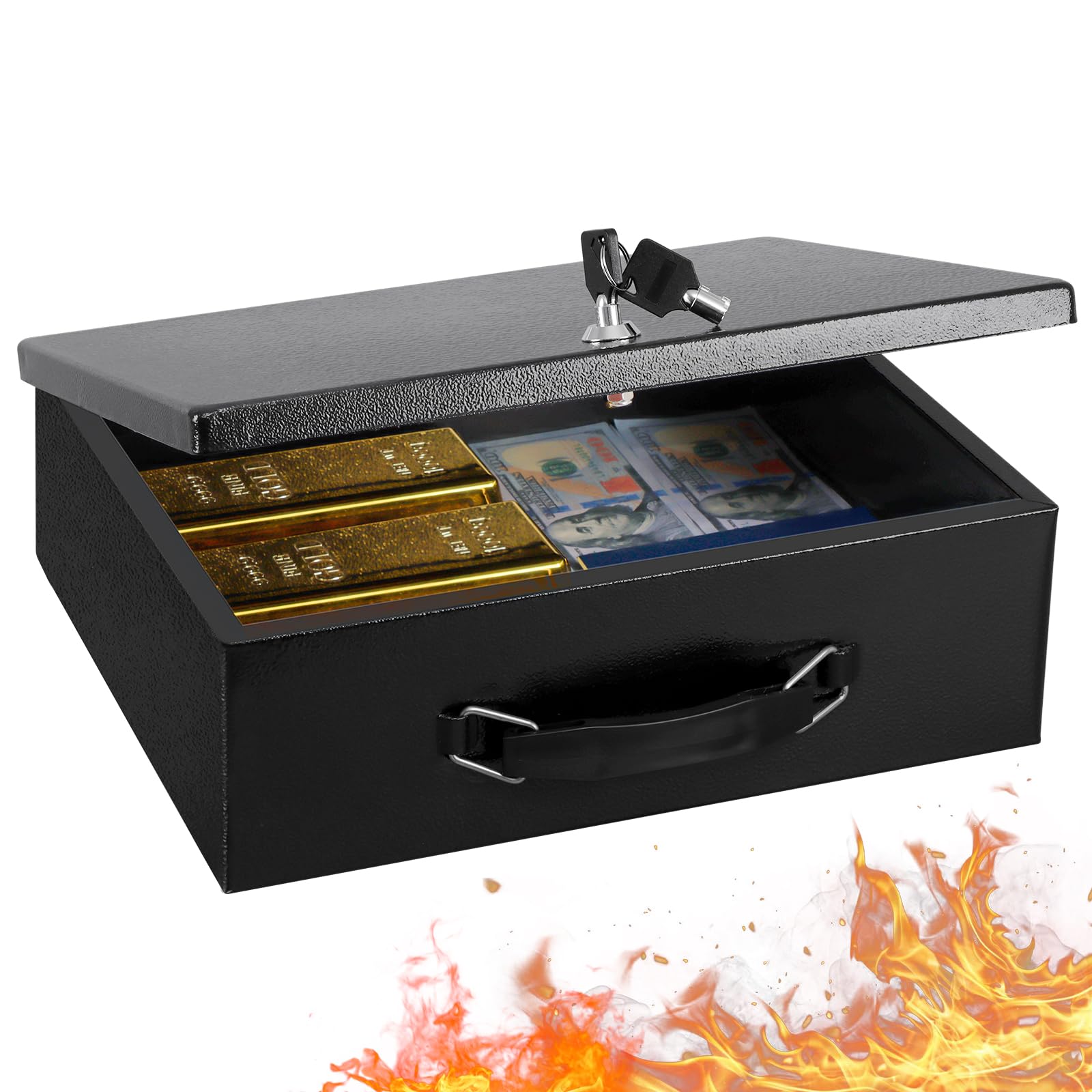Amazon.com: KYODOLED Fireproof Document Box with Key Lock